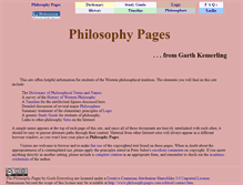 Tablet Screenshot of philosophypages.com